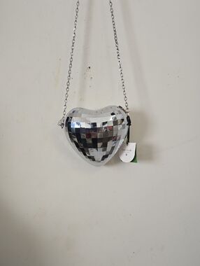 kate spade Silver Heart Disco Mini Crossbody Bag
